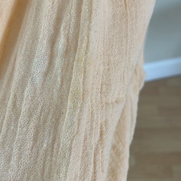 Jen’s Pirate Booty, Gauzy cotton boho style top/coverup. Pale peach. Size M. - Picture 9 of 9